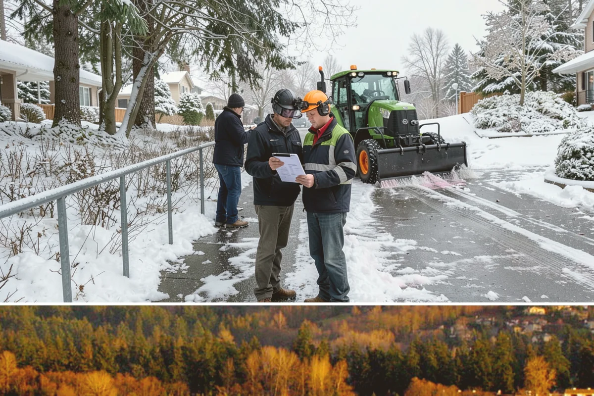 Snow Stake Installation in Kenmore, King County, WA - We set measurement stakes at the start of the contract season in November so every storm is gauged consistently through March.