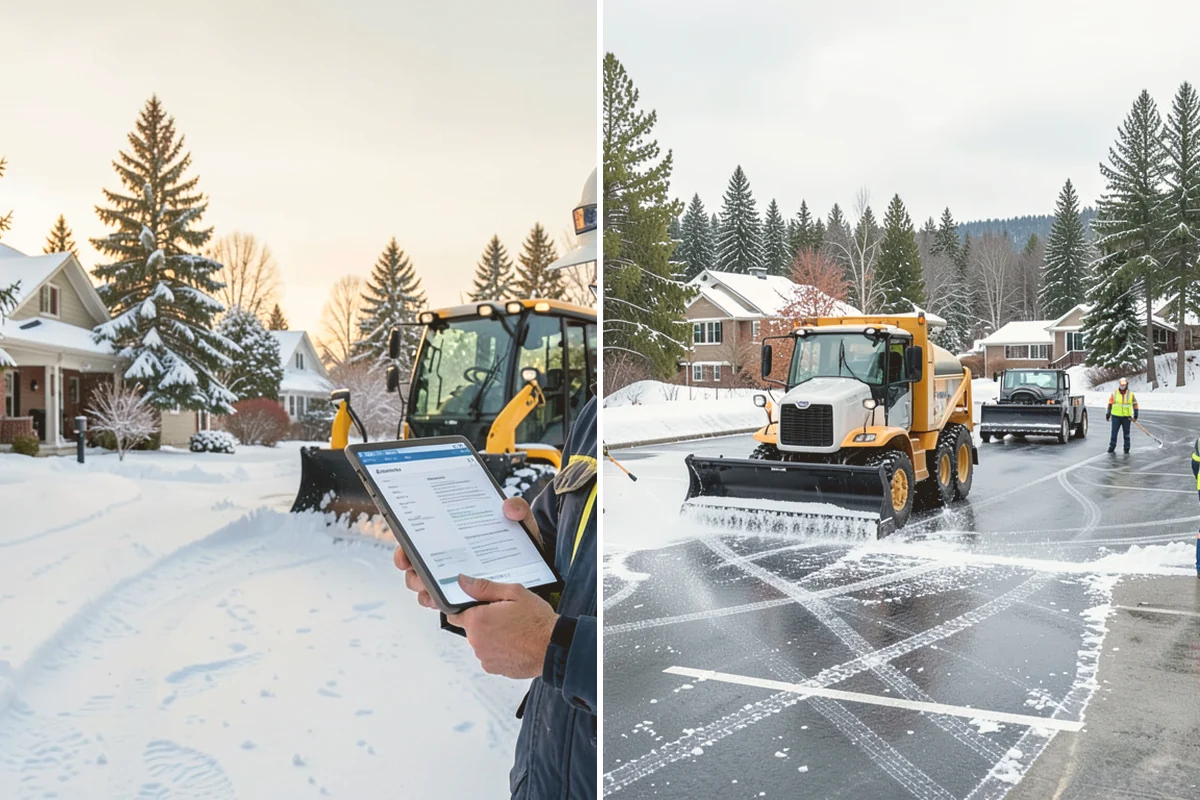 Snow Stake Installation in Kent, King County, WA - We choose representative open locations away from drifts and eaves