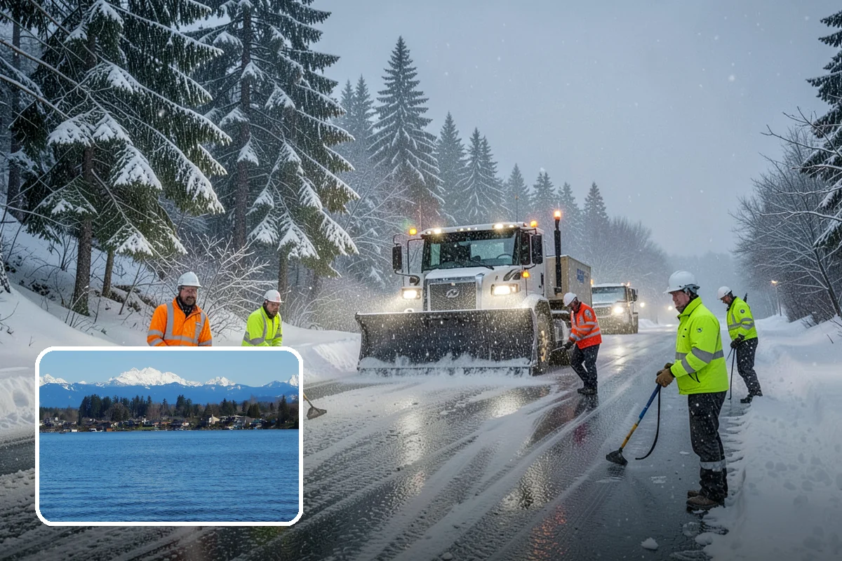Snow Stake Installation in Lake Stevens, Snohomish County, WA - Provides objective accumulation readings for trigger-based contracts