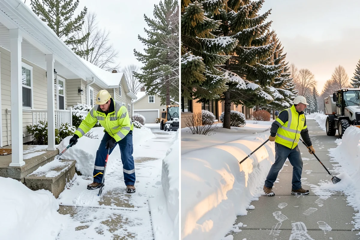 Snow Stake Installation in Lakewood, Pierce County, WA - We choose representative open locations away from drifts and eaves