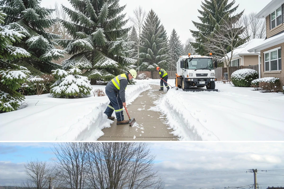 Snow Stake Installation in Langley, Island County, WA - We set measurement stakes at the start of the contract season in November so every storm is gauged consistently through March.