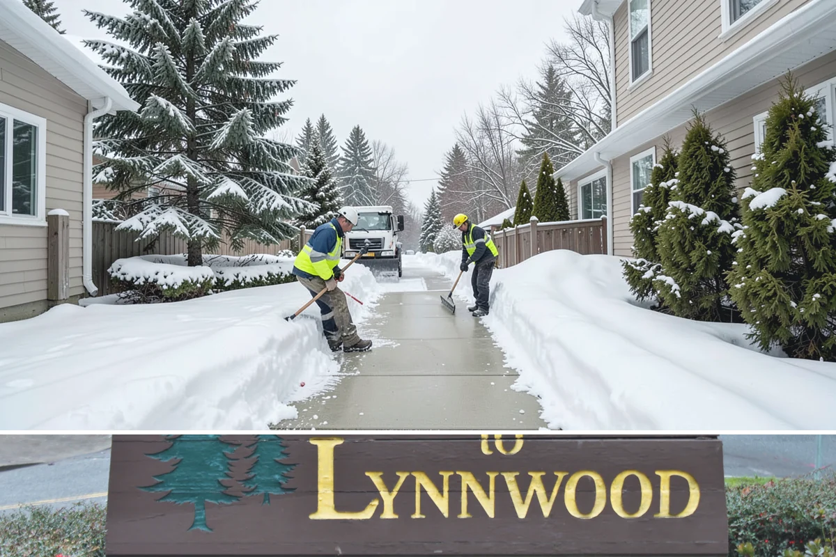 Snow Stake Installation in Lynnwood, Snohomish County, WA - We set measurement stakes at the start of the contract season in November so every storm is gauged consistently through March.