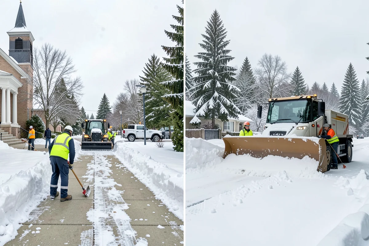 Snow Stake Installation in Maple Valley, King County, WA - We choose representative open locations away from drifts and eaves