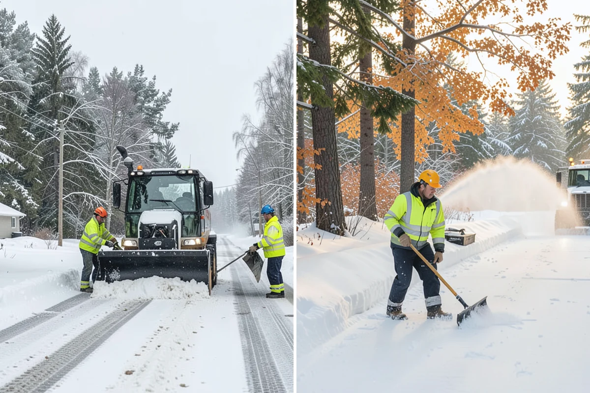 Snow Stake Installation in Marysville, Snohomish County, WA - We choose representative open locations away from drifts and eaves
