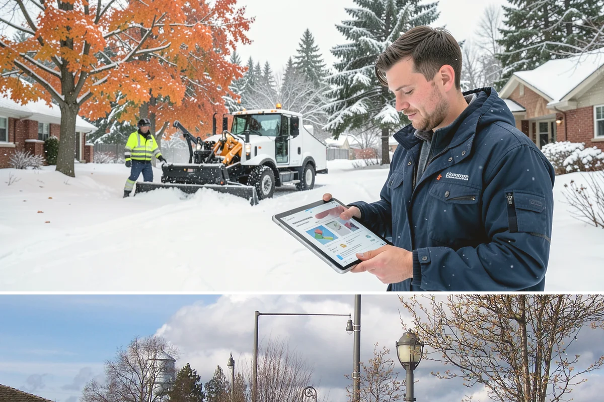 Snow Stake Installation in Marysville, Snohomish County, WA - We set measurement stakes at the start of the contract season in November so every storm is gauged consistently through March.