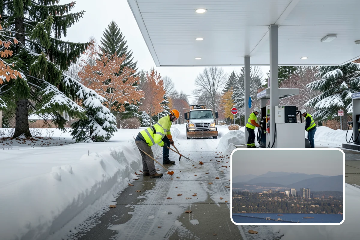 Snow Stake Installation in Medina, King County, WA - Provides objective accumulation readings for trigger-based contracts