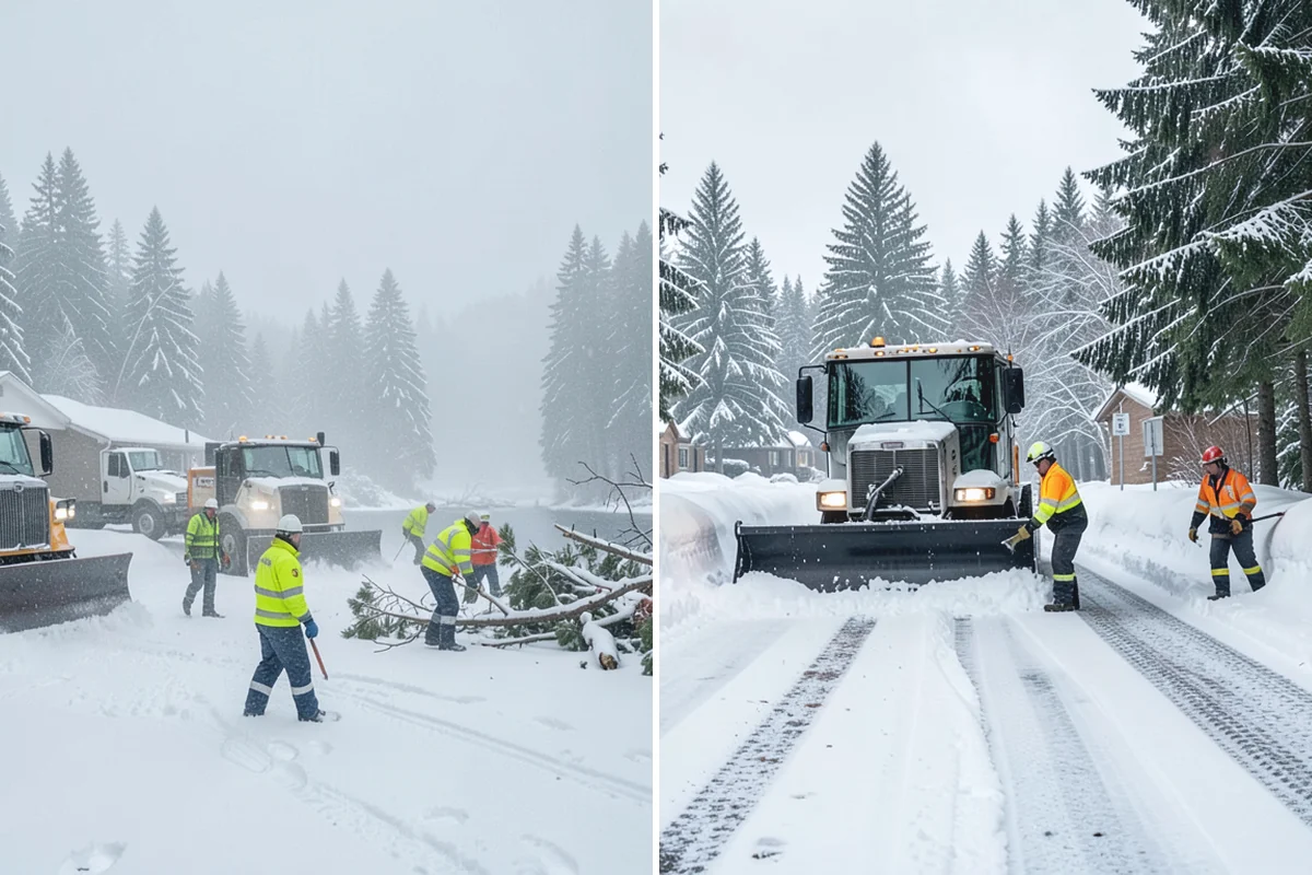 Snow Stake Installation in Medina, King County, WA - We choose representative open locations away from drifts and eaves