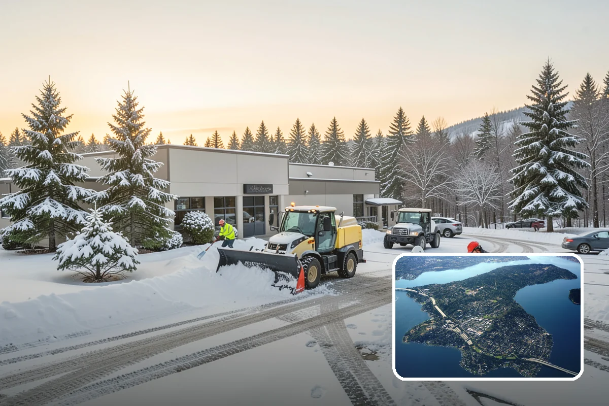 Snow Stake Installation in Mercer Island, King County, WA - Provides objective accumulation readings for trigger-based contracts