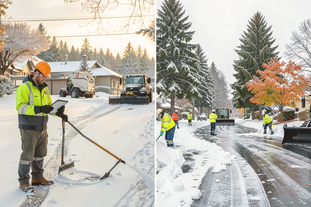 Snow Stake Installation in Milton, King County, WA - We choose representative open locations away from drifts and eaves