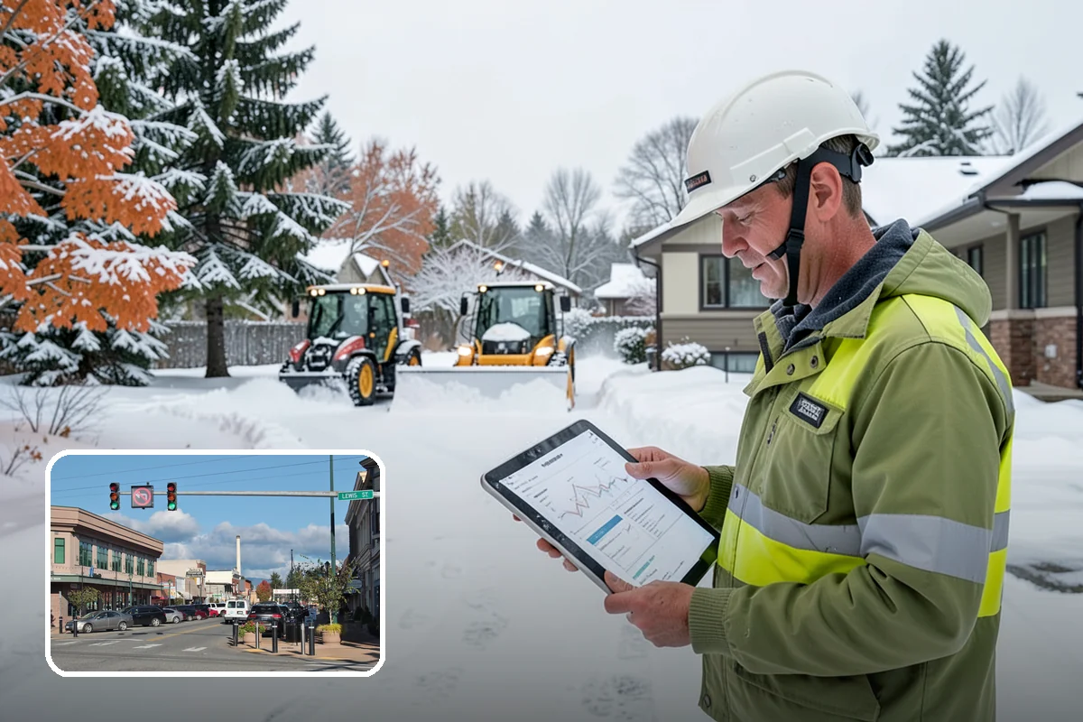 Snow Stake Installation in Monroe, Snohomish County, WA - Provides objective accumulation readings for trigger-based contracts