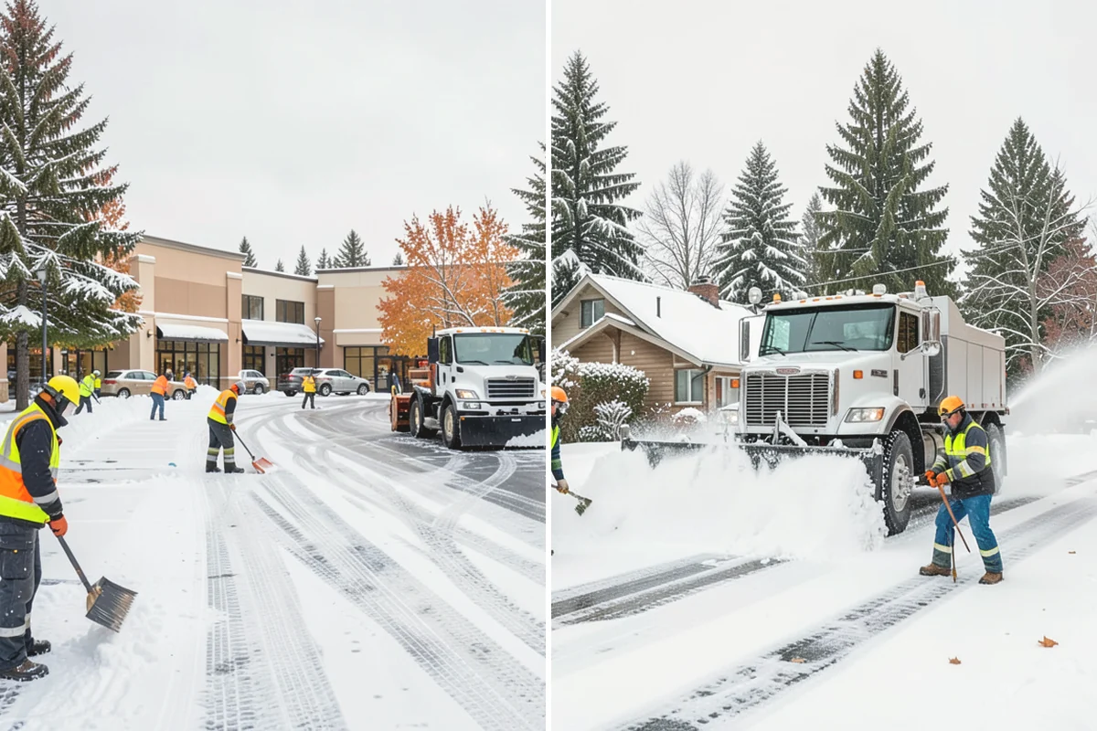 Snow Stake Installation in Monroe, Snohomish County, WA - We choose representative open locations away from drifts and eaves
