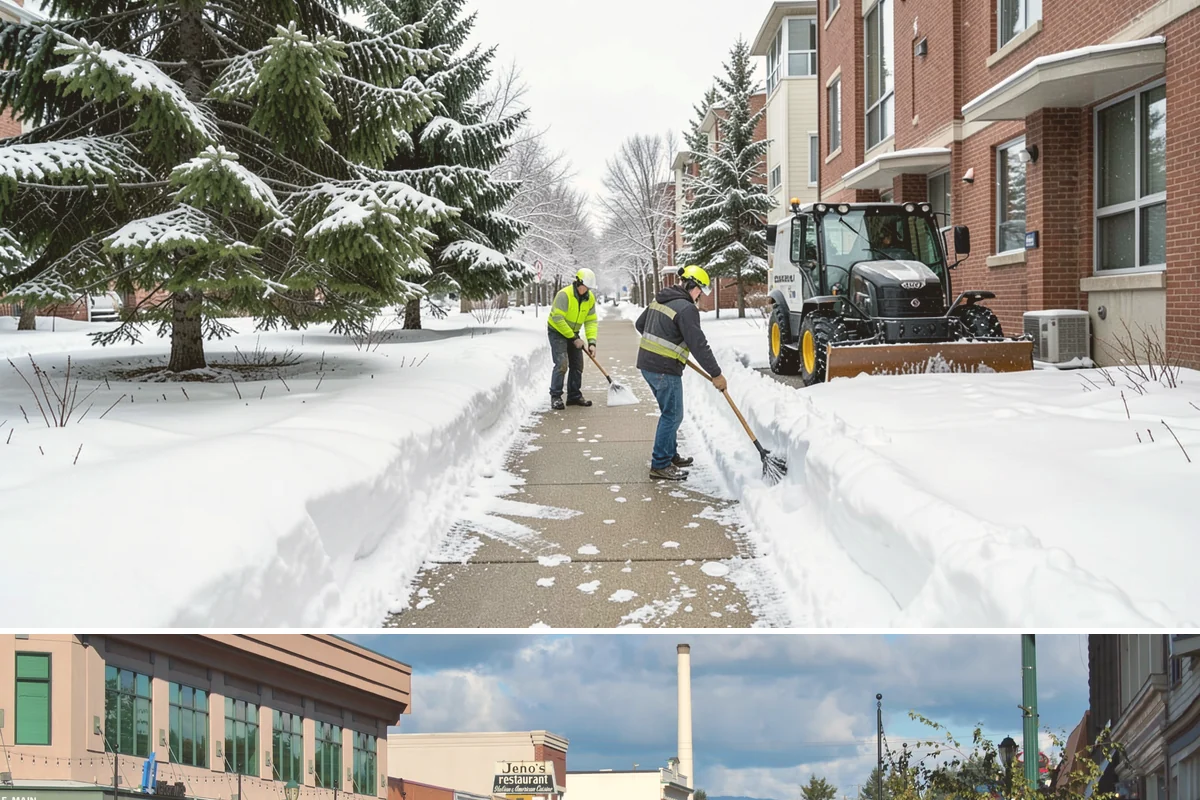 Snow Stake Installation in Monroe, Snohomish County, WA - We set measurement stakes at the start of the contract season in November so every storm is gauged consistently through March.