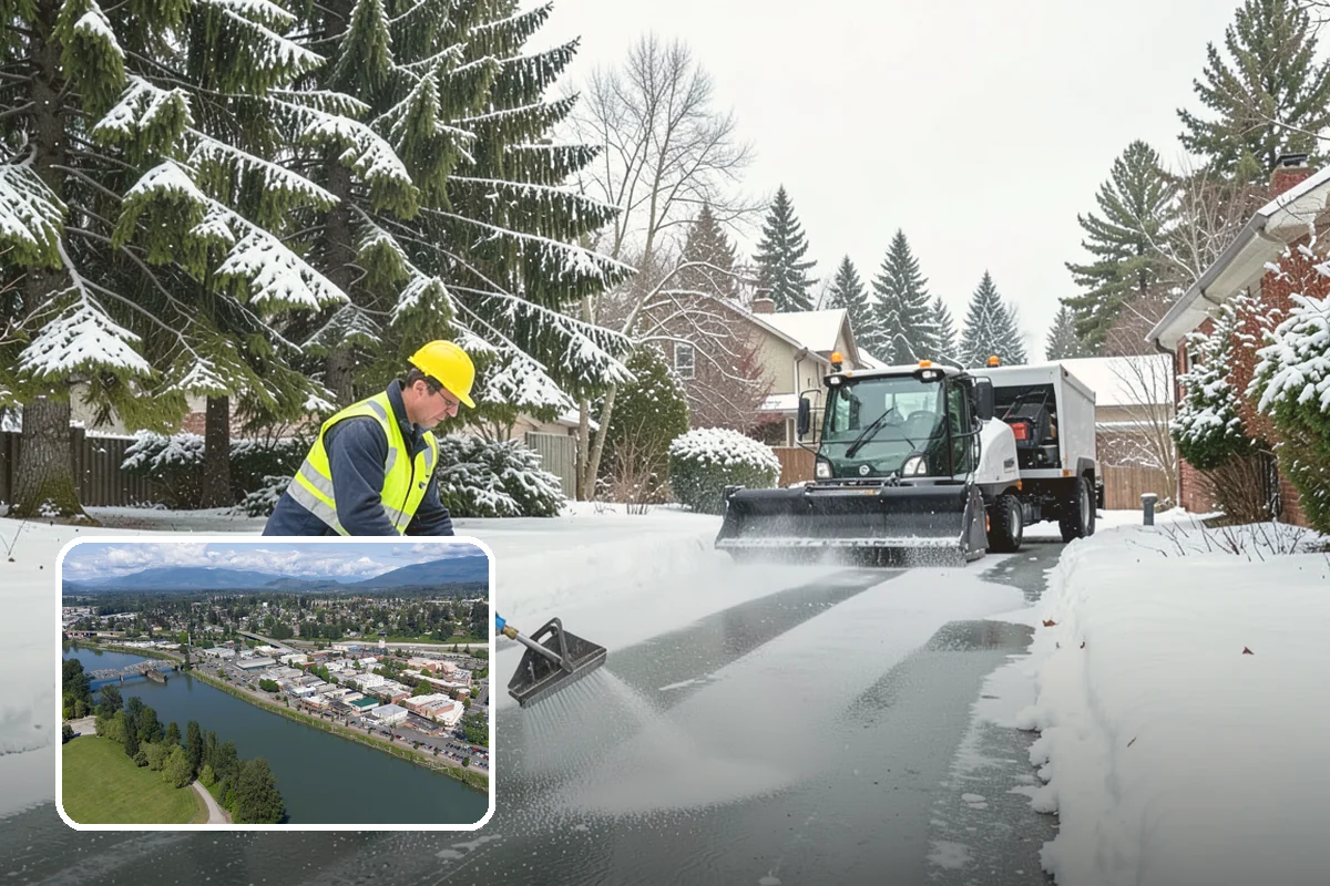 Snow Stake Installation in Mount Vernon, Skagit County, WA - Provides objective accumulation readings for trigger-based contracts