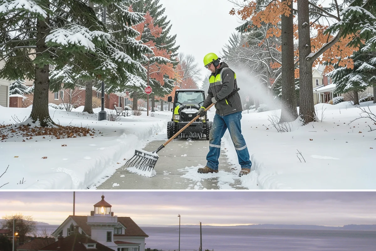 Snow Stake Installation in Mukilteo, Snohomish County, WA - We set measurement stakes at the start of the contract season in November so every storm is gauged consistently through March.