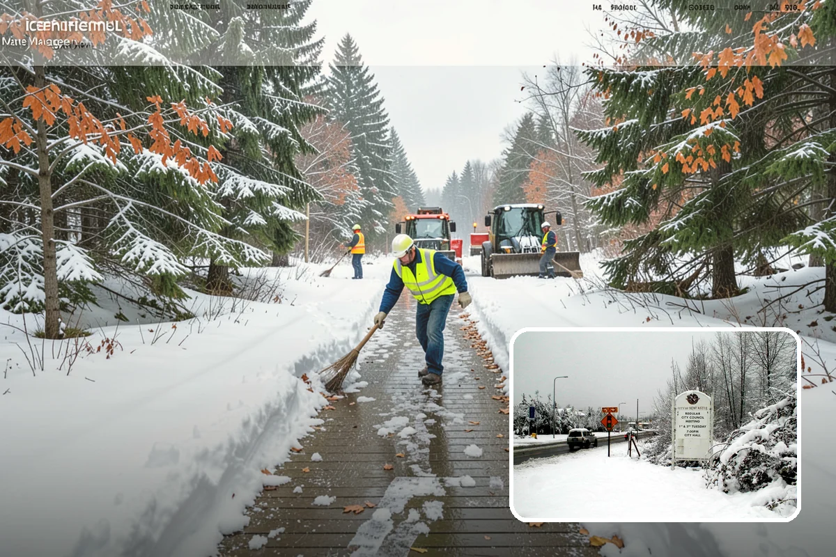 Snow Stake Installation in Newcastle, King County, WA - Provides objective accumulation readings for trigger-based contracts