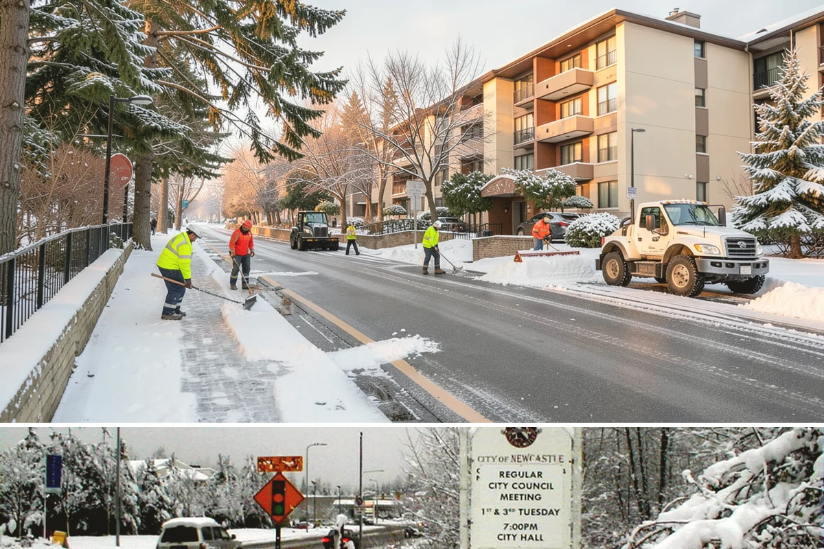 Snow Stake Installation in Newcastle, King County, WA - We set measurement stakes at the start of the contract season in November so every storm is gauged consistently through March.