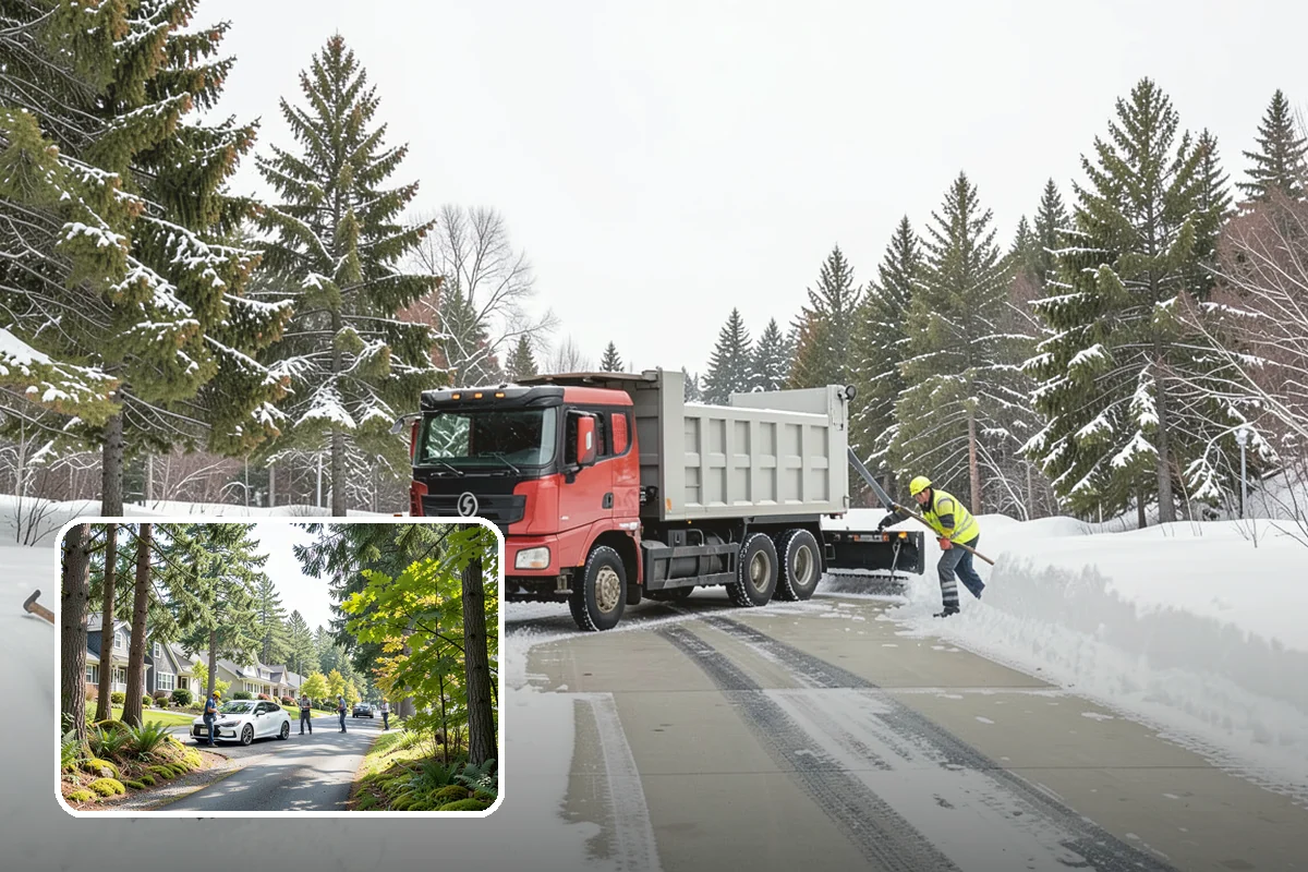 Snow Stake Installation in Normandy Park, King County, WA - Provides objective accumulation readings for trigger-based contracts