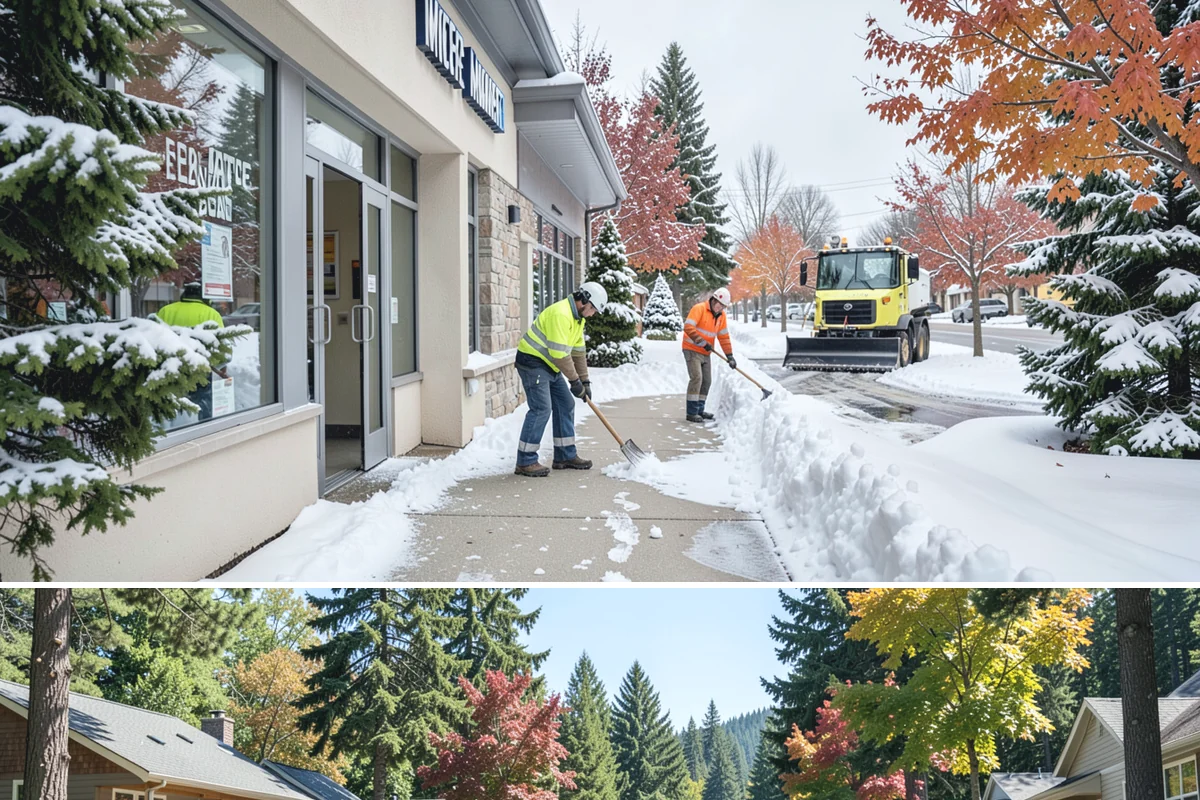 Snow Stake Installation in Orting, Pierce County, WA - We set measurement stakes at the start of the contract season in November so every storm is gauged consistently through March.
