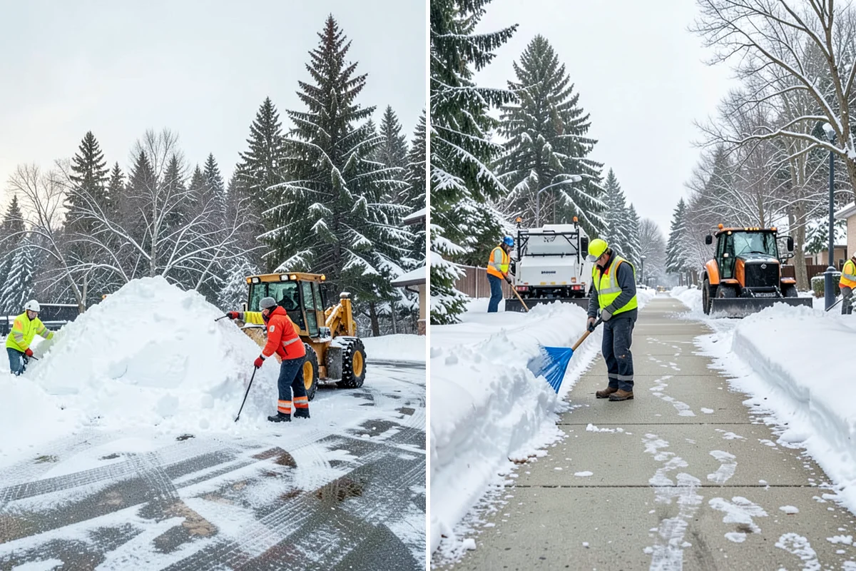 Snow Stake Installation in Pacific, King County, WA - We choose representative open locations away from drifts and eaves