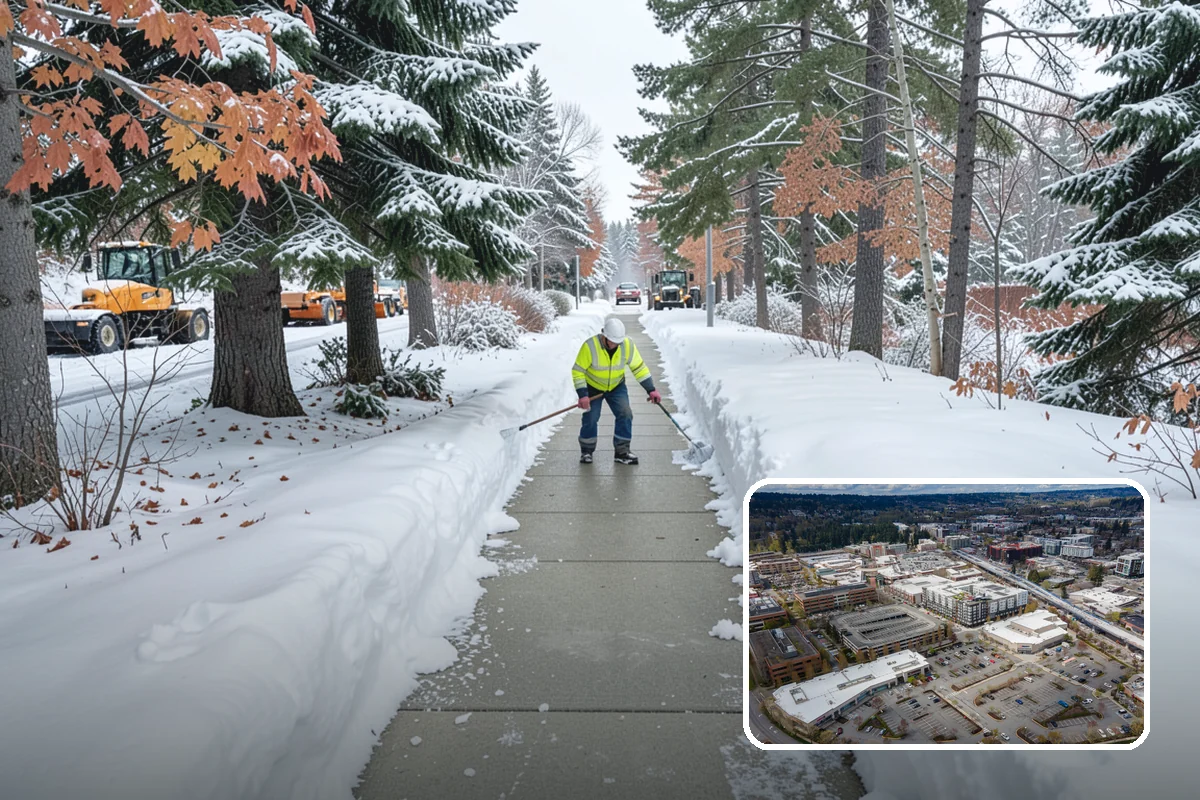 Snow Stake Installation in Redmond, King County, WA - Provides objective accumulation readings for trigger-based contracts