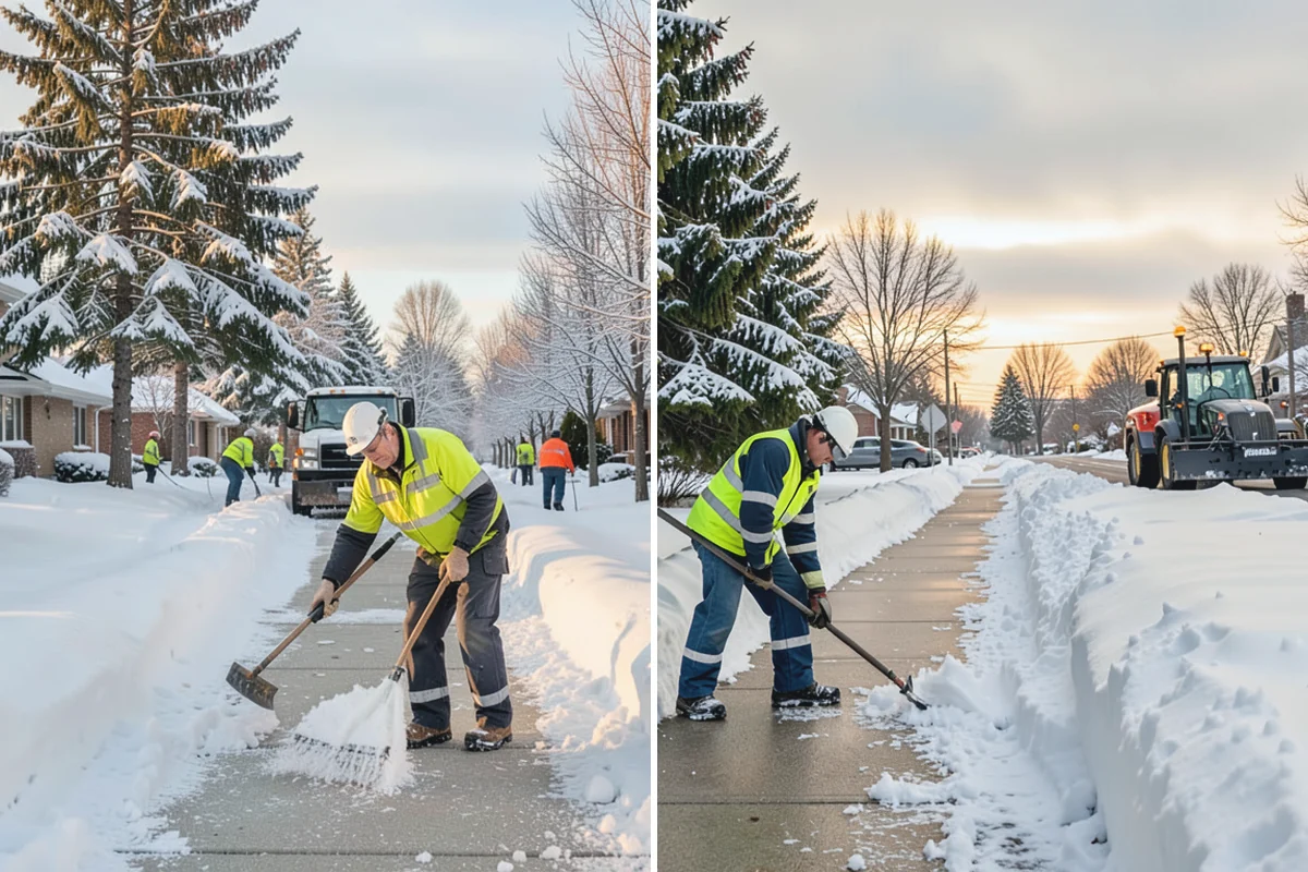 Snow Stake Installation in Redmond, King County, WA - We choose representative open locations away from drifts and eaves