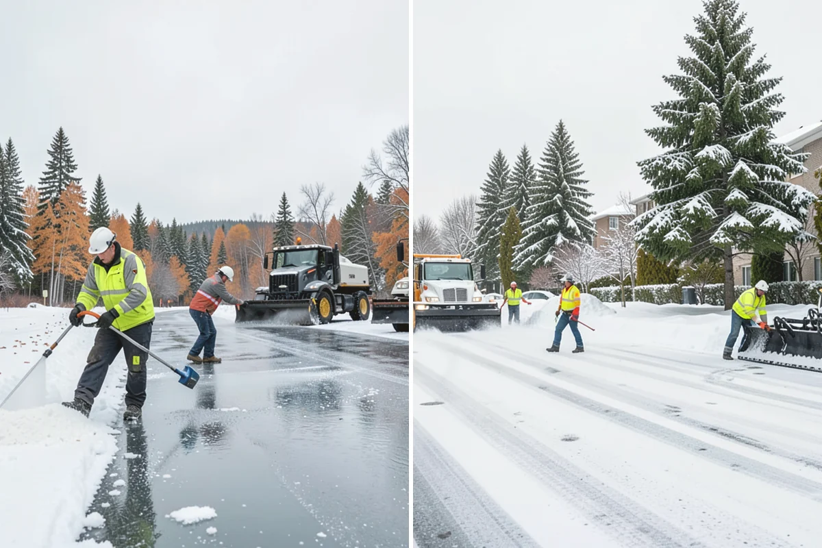 Snow Stake Installation in Ruston, Pierce County, WA - We choose representative open locations away from drifts and eaves