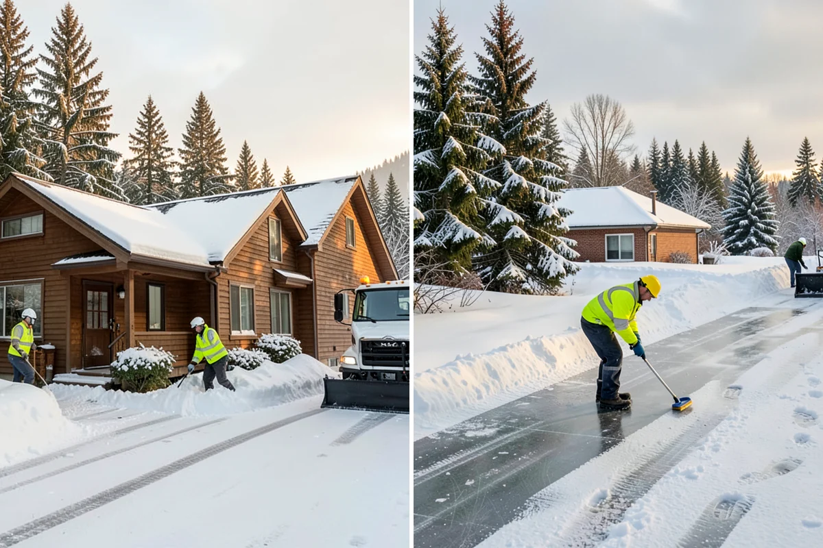Snow Stake Installation in SeaTac, King County, WA - We choose representative open locations away from drifts and eaves