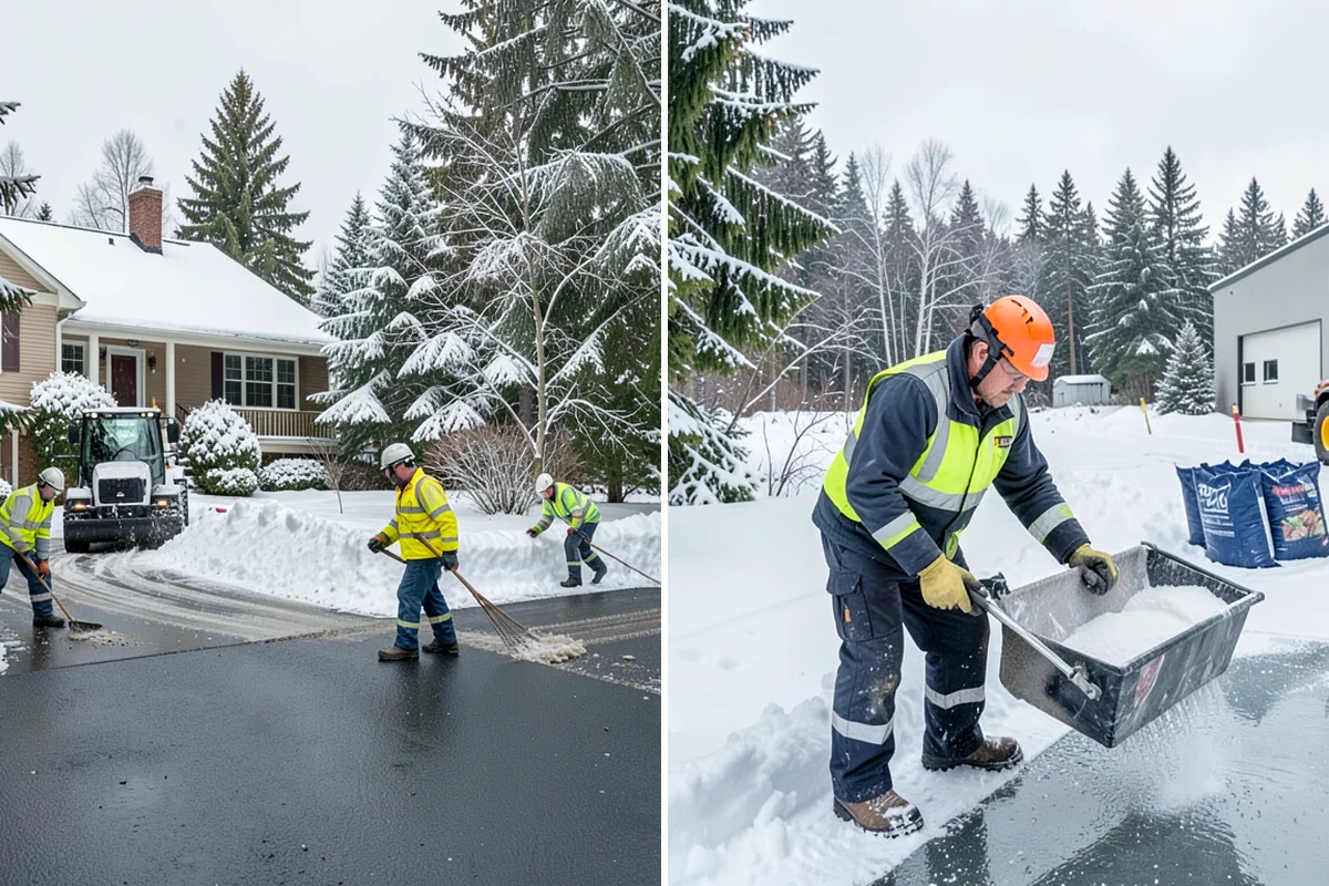 Snow Stake Installation in Sedro-Woolley, Skagit County, WA - We choose representative open locations away from drifts and eaves