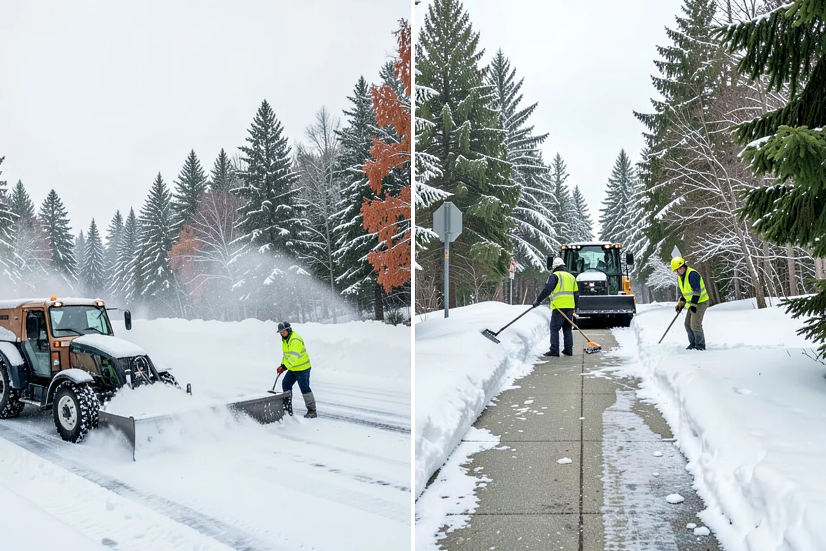 Snow Stake Installation in Shoreline, King County, WA - We choose representative open locations away from drifts and eaves