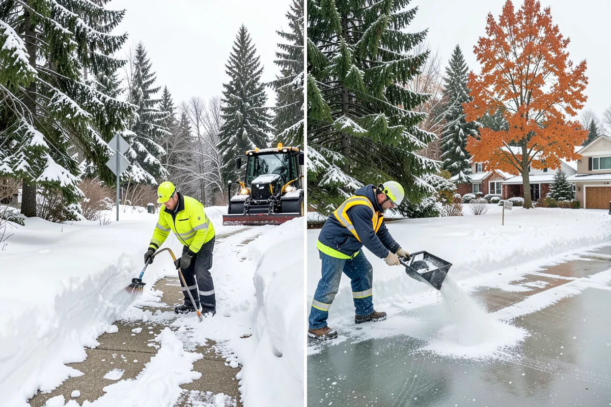 Snow Stake Installation in Snoqualmie, King County, WA - We choose representative open locations away from drifts and eaves