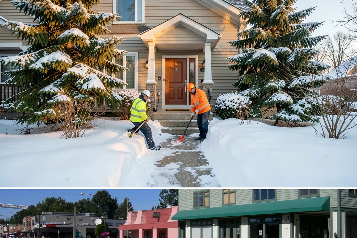 Snow Stake Installation in Snoqualmie, King County, WA - We set measurement stakes at the start of the contract season in November so every storm is gauged consistently through March.