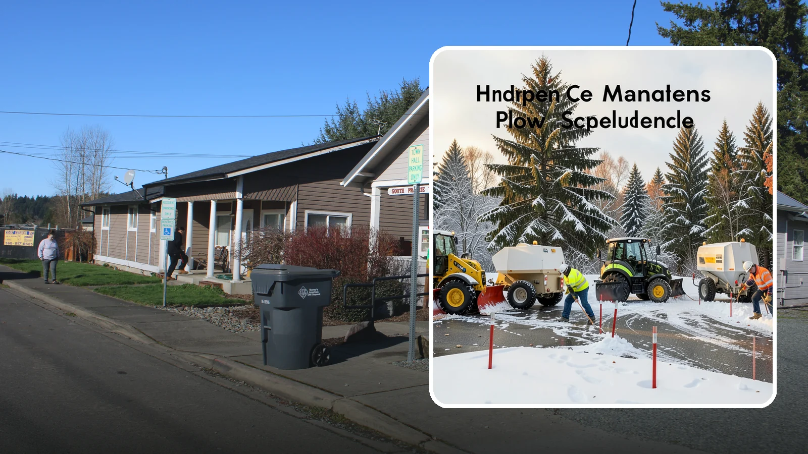 Snow Stake Installation in South Prairie, Pierce County, WA - We install measurement snow stakes so you and our crew can verify accumulation depth and trigger service at the right moment.