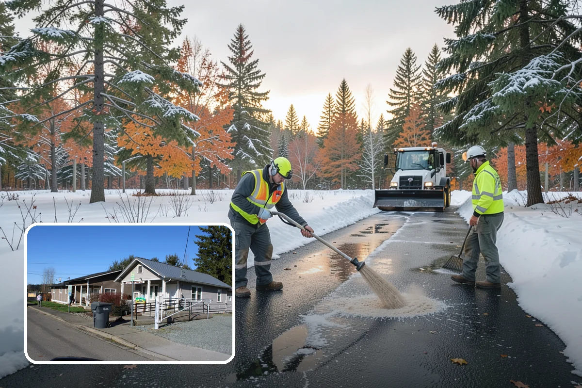 Snow Stake Installation in South Prairie, Pierce County, WA - Provides objective accumulation readings for trigger-based contracts