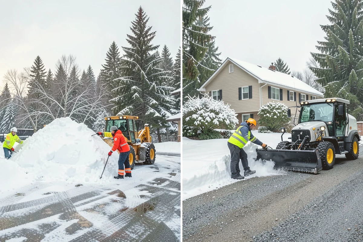Snow Stake Installation in Stanwood, Snohomish County, WA - We choose representative open locations away from drifts and eaves