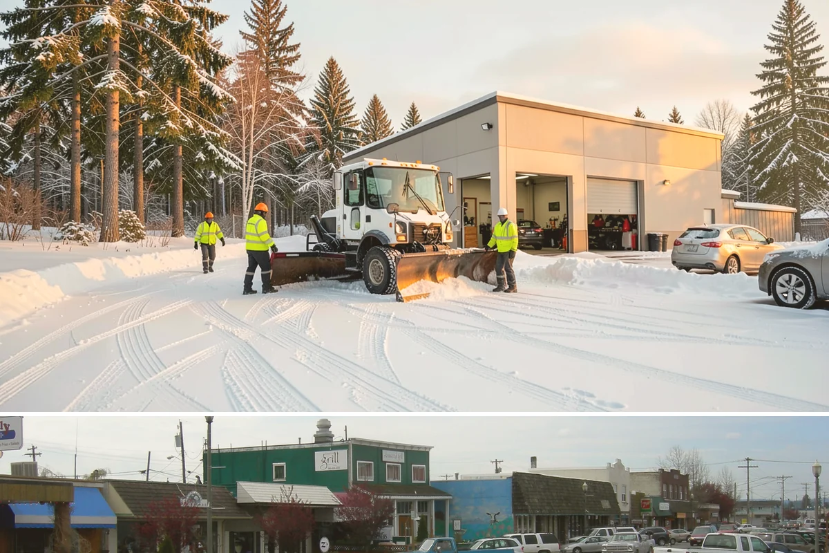 Snow Stake Installation in Stanwood, Snohomish County, WA - We set measurement stakes at the start of the contract season in November so every storm is gauged consistently through March.