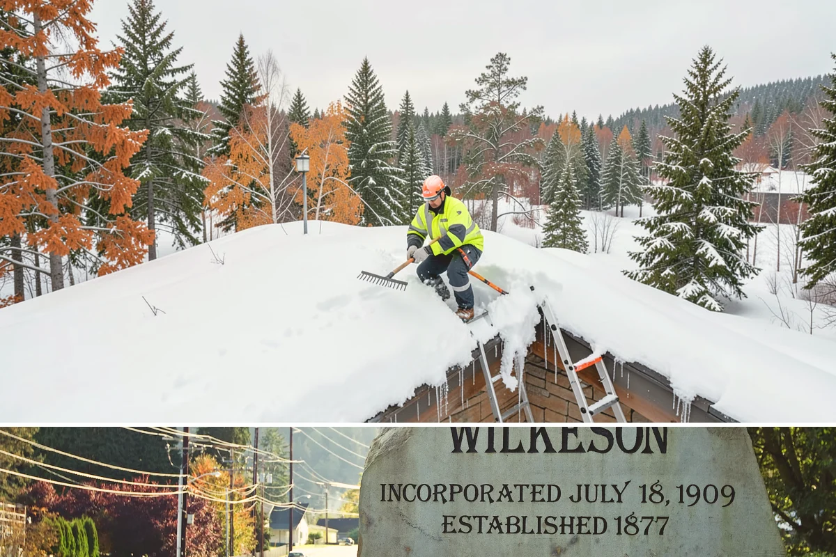 Snow Stake Installation in Wilkeson, Pierce County, WA - We set measurement stakes at the start of the contract season in November so every storm is gauged consistently through March.