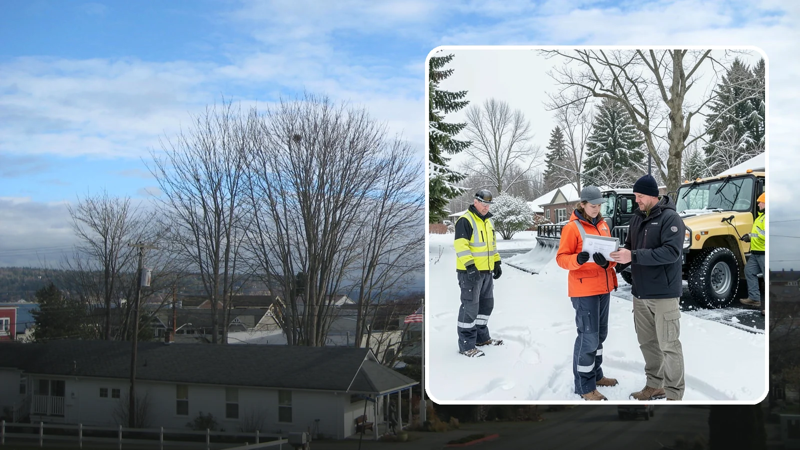 Snow Standby Service in Langley, Island County, WA - A reserved crew held ready for your property so a response is guaranteed the moment you need one.