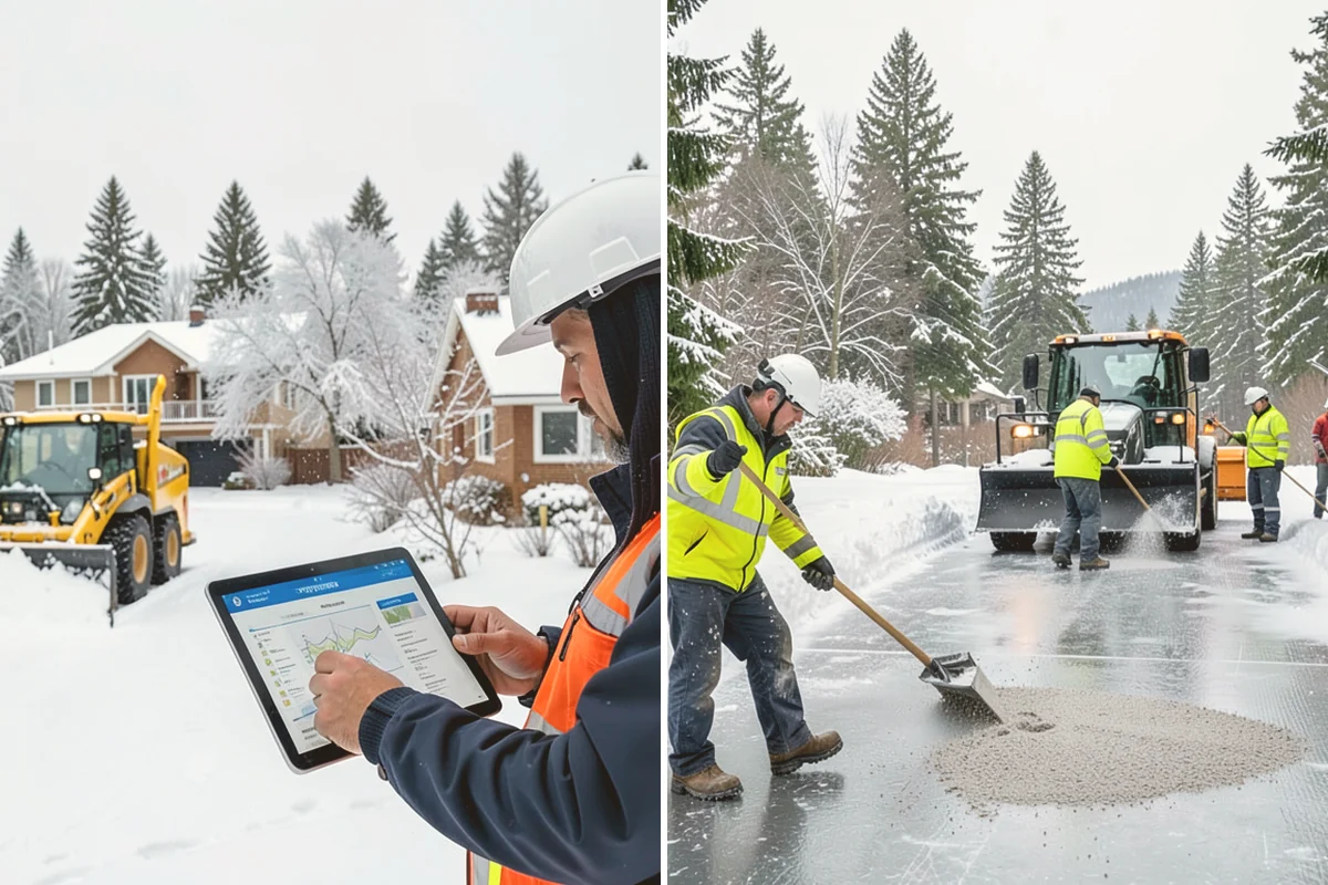 Snowmelt Flooding Cleanup in Algona, King County, WA - Identify ponding areas and locate blocked or frozen drains