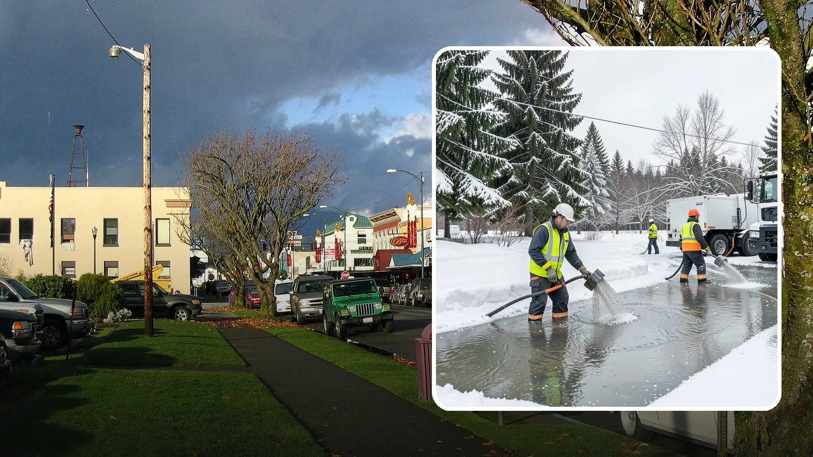 Snowmelt Flooding Cleanup in Arlington, Snohomish County, WA - When rapid snowmelt floods your property, we clear the water and treat surfaces before the refreeze sets in.