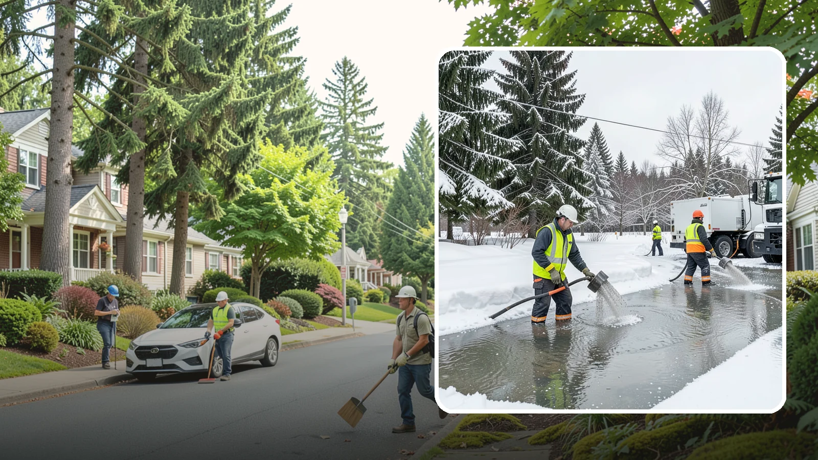 Snowmelt Flooding Cleanup in Beaux Arts Village, King County, WA - When rapid snowmelt floods your property, we clear the water and treat surfaces before the refreeze sets in.