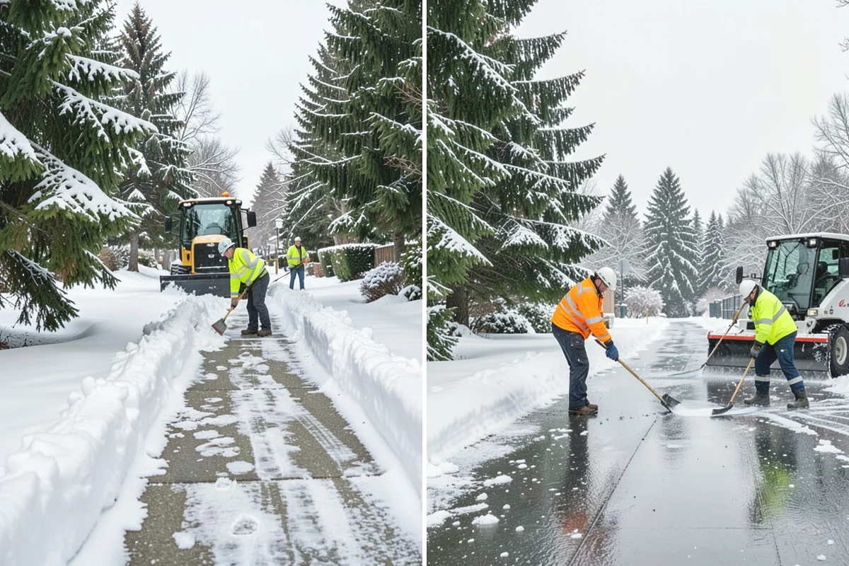 Snowmelt Flooding Cleanup in Black Diamond, King County, WA - Identify ponding areas and locate blocked or frozen drains