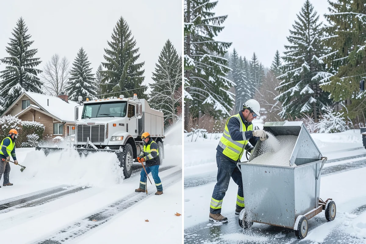Snowmelt Flooding Cleanup in Buckley, Pierce County, WA - Identify ponding areas and locate blocked or frozen drains