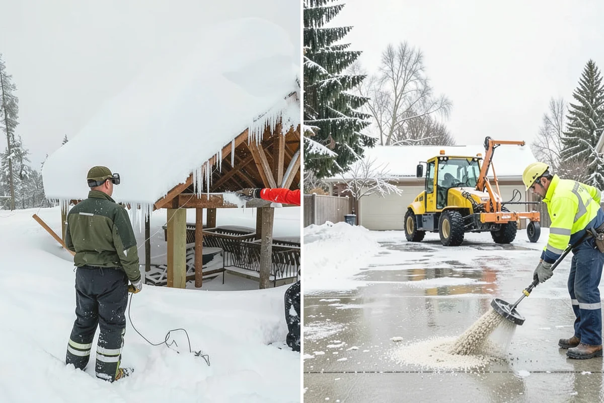 Snowmelt Flooding Cleanup in Burlington, Skagit County, WA - Identify ponding areas and locate blocked or frozen drains