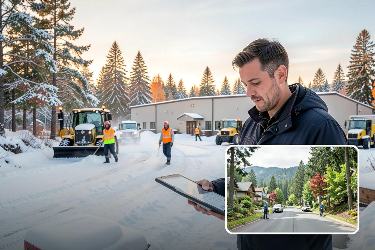 Snowmelt Flooding Cleanup in Darrington, Snohomish County, WA - Rapid clearing of ponded meltwater before it refreezes into sheets