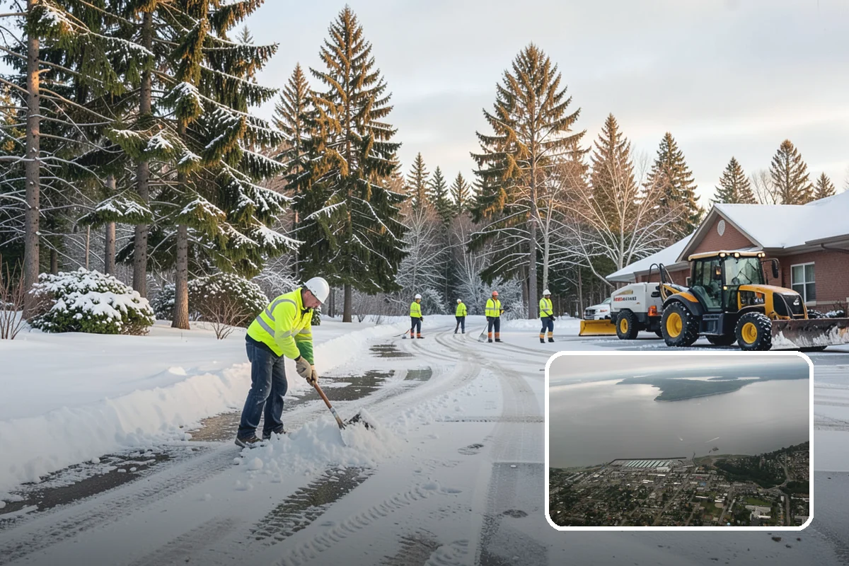Snowmelt Flooding Cleanup in Des Moines, King County, WA - Rapid clearing of ponded meltwater before it refreezes into sheets