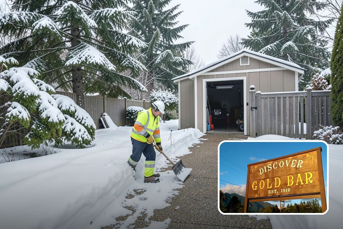 Snowmelt Flooding Cleanup in Gold Bar, Snohomish County, WA - Rapid clearing of ponded meltwater before it refreezes into sheets