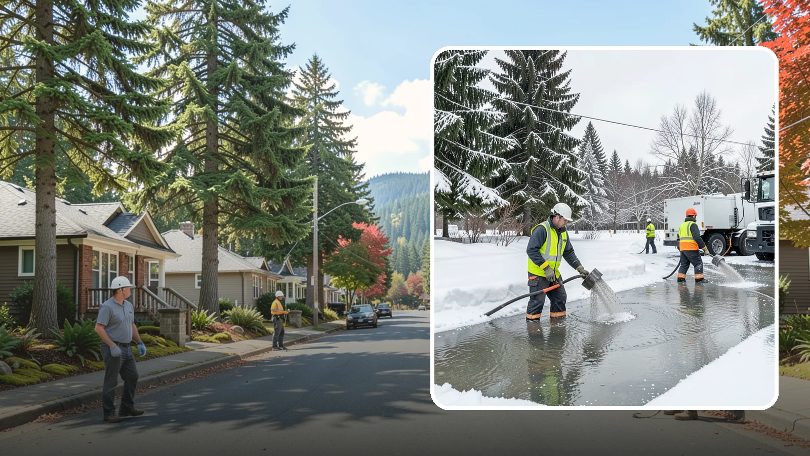 Snowmelt Flooding Cleanup in Hunts Point, King County, WA - When rapid snowmelt floods your property, we clear the water and treat surfaces before the refreeze sets in.