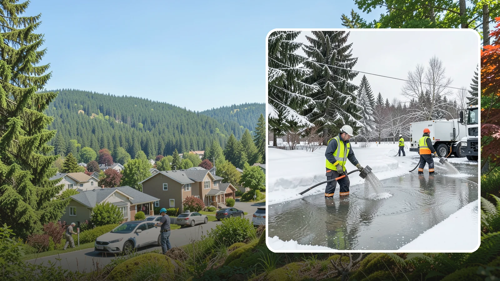 Snowmelt Flooding Cleanup in Index, Snohomish County, WA - When rapid snowmelt floods your property, we clear the water and treat surfaces before the refreeze sets in.