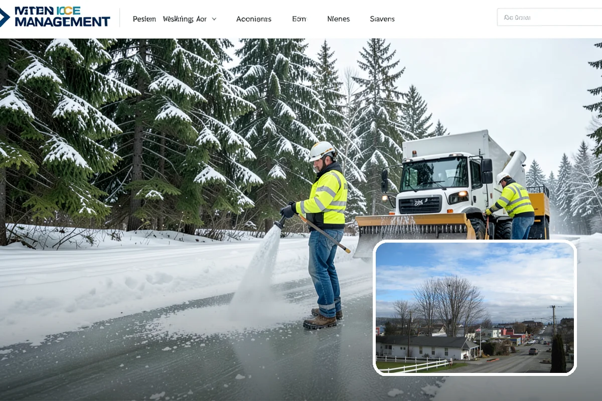 Snowmelt Flooding Cleanup in Langley, Island County, WA - Rapid clearing of ponded meltwater before it refreezes into sheets