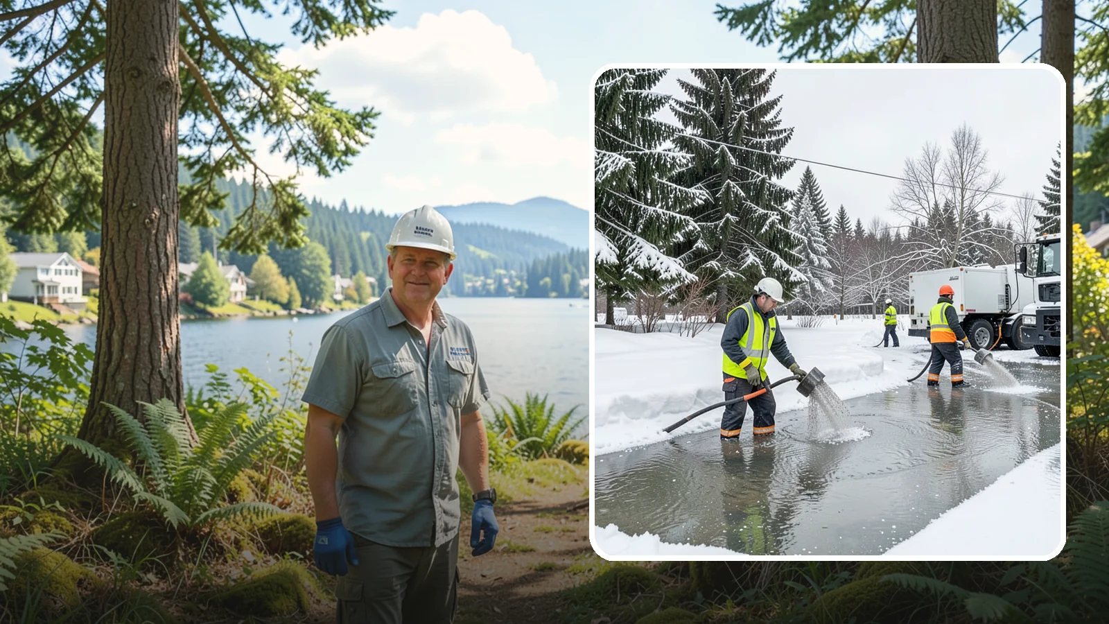 Snowmelt Flooding Cleanup in Milton, King County, WA - When rapid snowmelt floods your property, we clear the water and treat surfaces before the refreeze sets in.